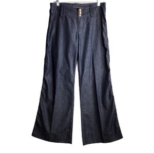 Seven7 Chambray Button Fly Bell Bottoms Flare Lightweight Jeans